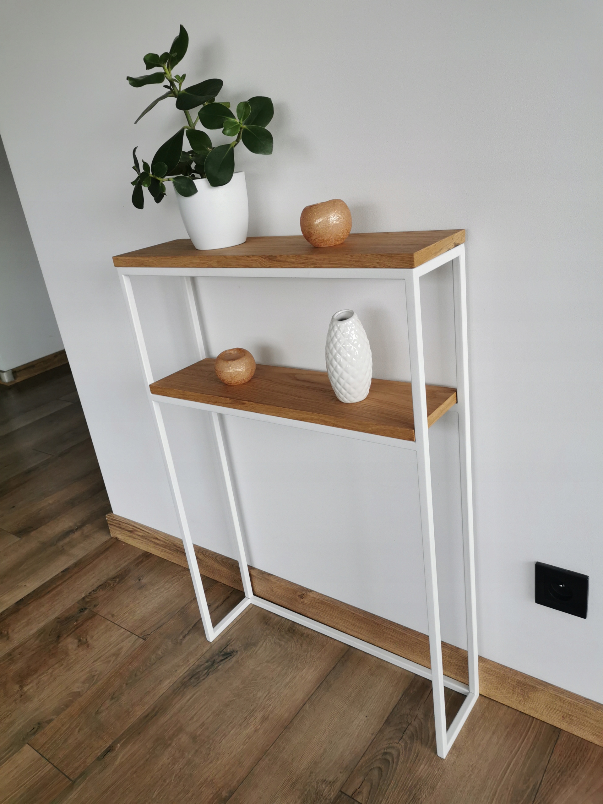 Konsola w stylu industrialnym szer:60cm BIAŁA Wysokość mebla 90 cm