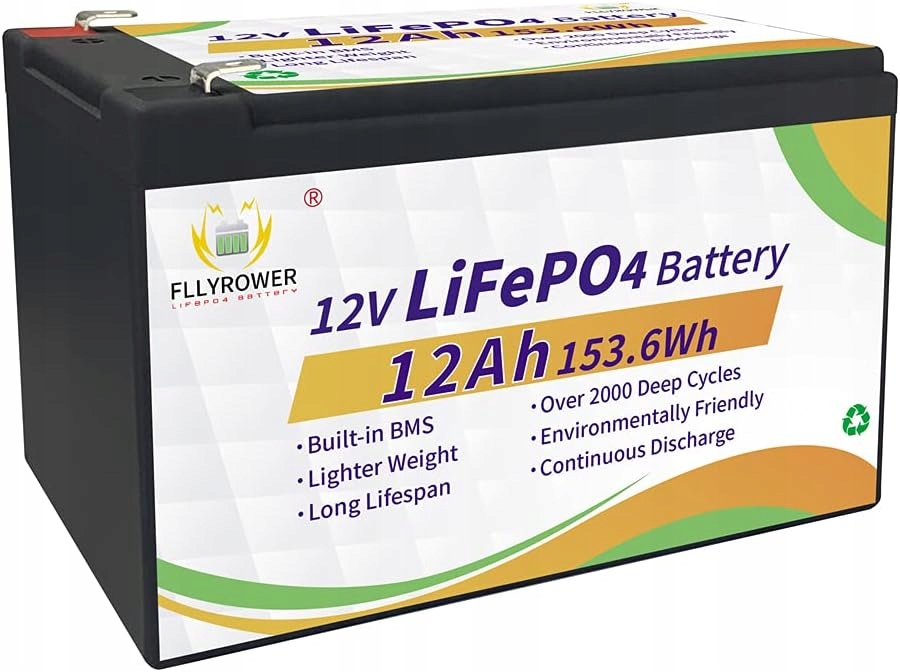AKUMULATOR LITOWO-ŻELAZOWO-FOSFORANOWY 12V 12 Ah BMS LiFePO4