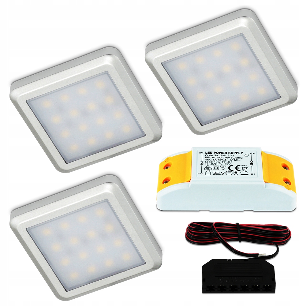 

Kpl 3X Lampa Podszafkowa Led Nad Blat Oczko Led