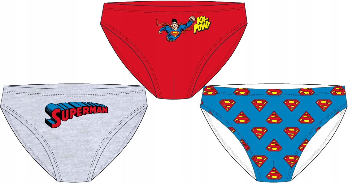 

Superman majtki slipy 3-pak 116/122