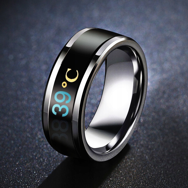 PIERŚCIONEK PIERŚCIEŃ TERMOMETR TEMPERATURA WZORY Marka Holy Store