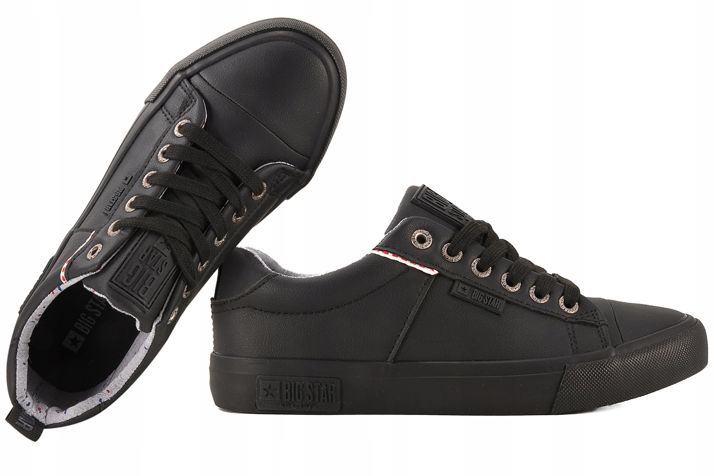 Big Star KK274006 Półtrampki Tenisówki Sneakersy Półbuty Eko 37 Czarny