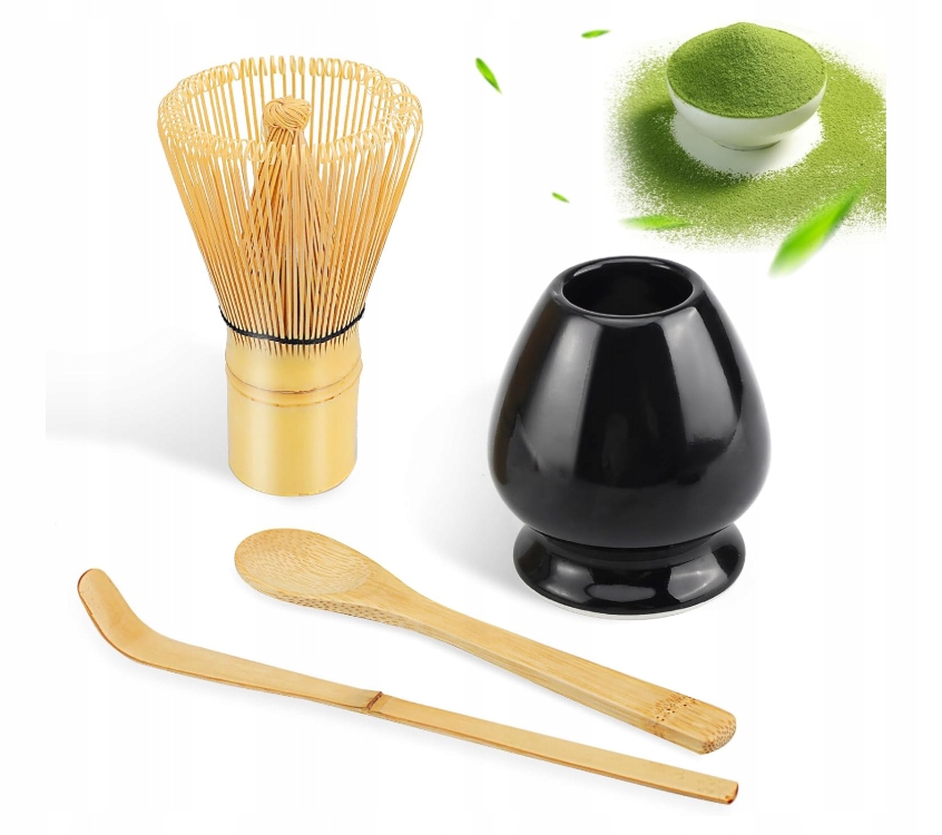 Moje Matcha 4v1 Box 4-dílná sada matchy Metla Lžička Podstavec