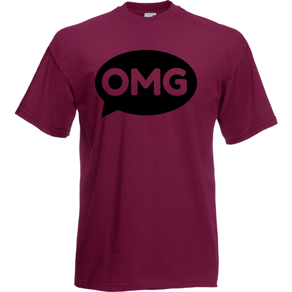 

Koszulka omg o my god napis XXL burgund