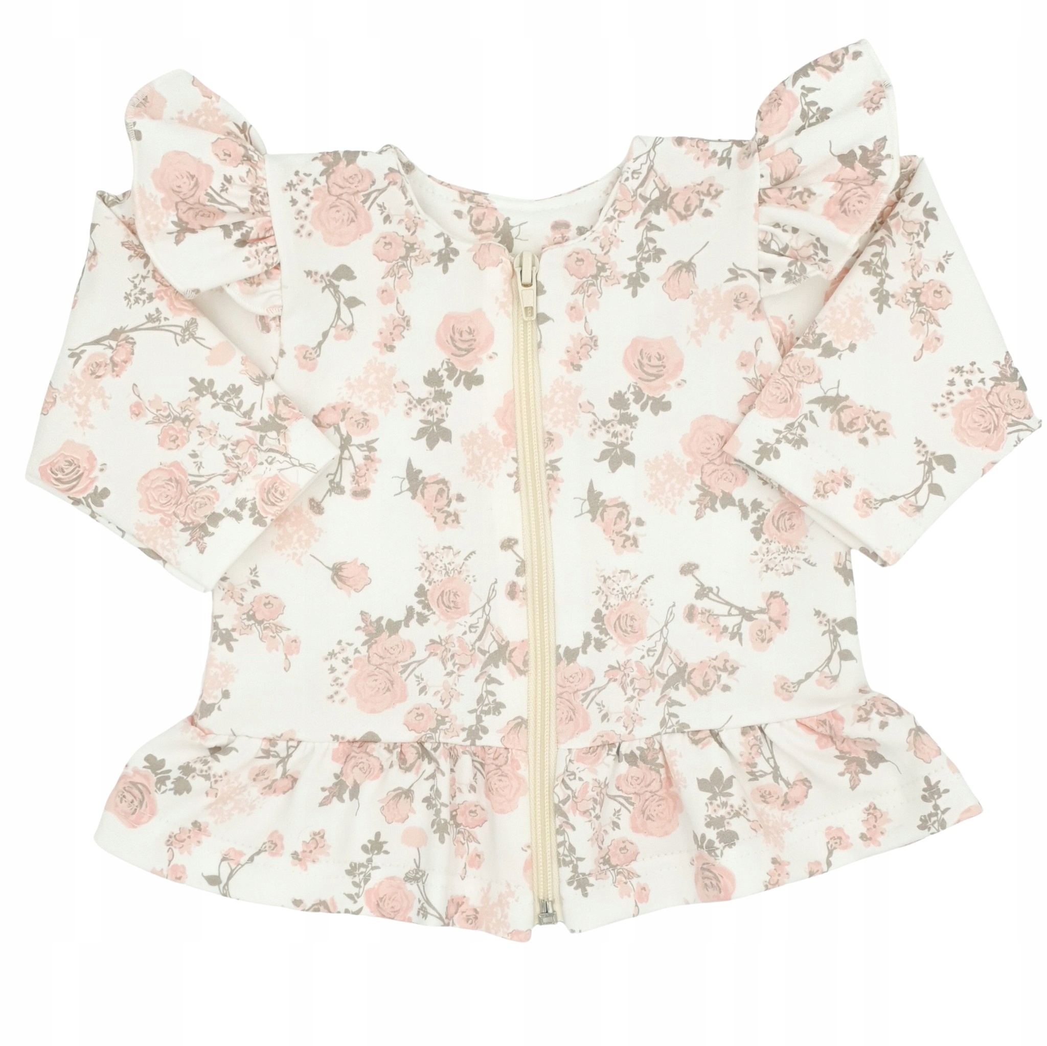 

Rozpinana bluza dresowa z baskinką Róże r.86