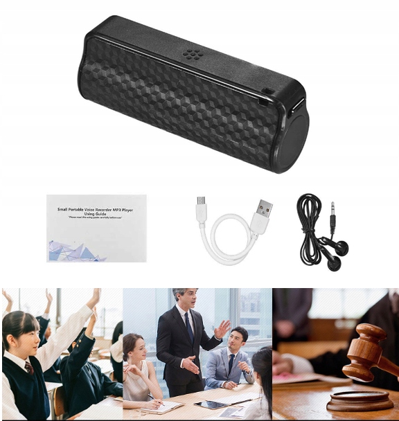 MAGNET SPY REJESTRATOR GŁOSU URZĄDZENIE REJESTRUJĄCE 500H NAGRANIA USB 32GB