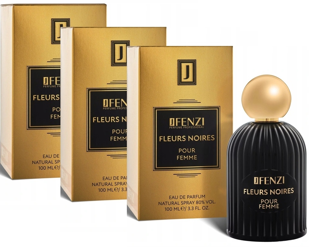 JFenzi Fleurs Noires Femme 100 ml 3 kusy Dárek