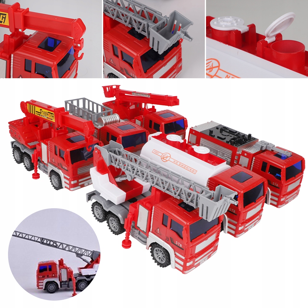 AUTKA STRAŻ POŻARNA XXL ZESTAW 6W1 SAMOCHODZIKI WÓZ STRAŻACKI MAŁE AUTA Minimalny wiek dziecka 0