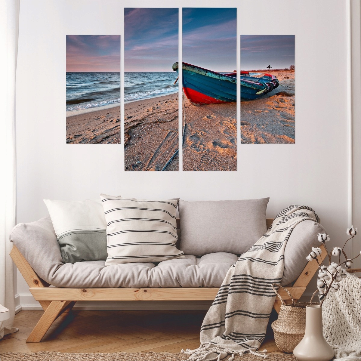 Vícedílný obraz Kuter W Rewie 3D Canvas 80x60