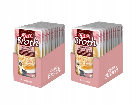 Levně Inaba Kočí Ciao Vývar Kuřecí S Lososem 24x40g