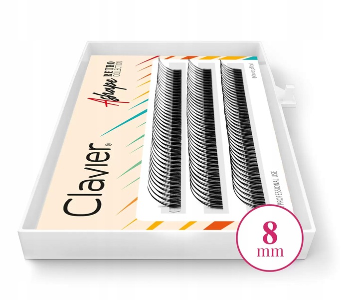 

Kępki Rzęs Clavier Retro A Shape 8 mm skręt C
