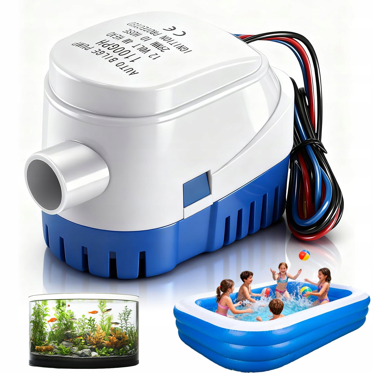 Automatyczna Pompa Zęzowa 12V 1100GPH Z Wbudowanym Pływakiem