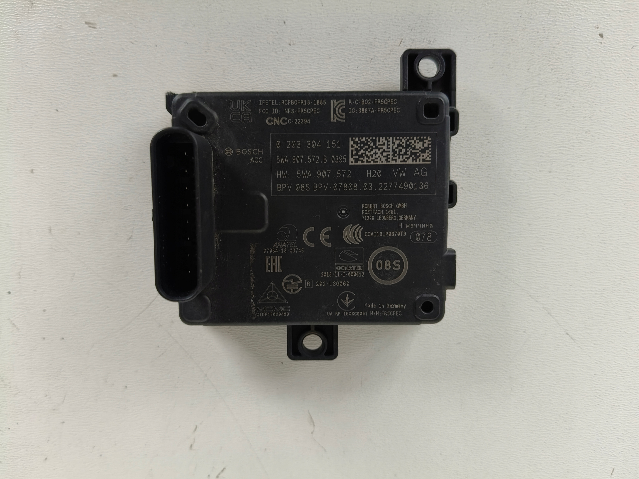RADAR DISTRONIC ACC SENSOR VW AUDI SEAT 5WA907572B