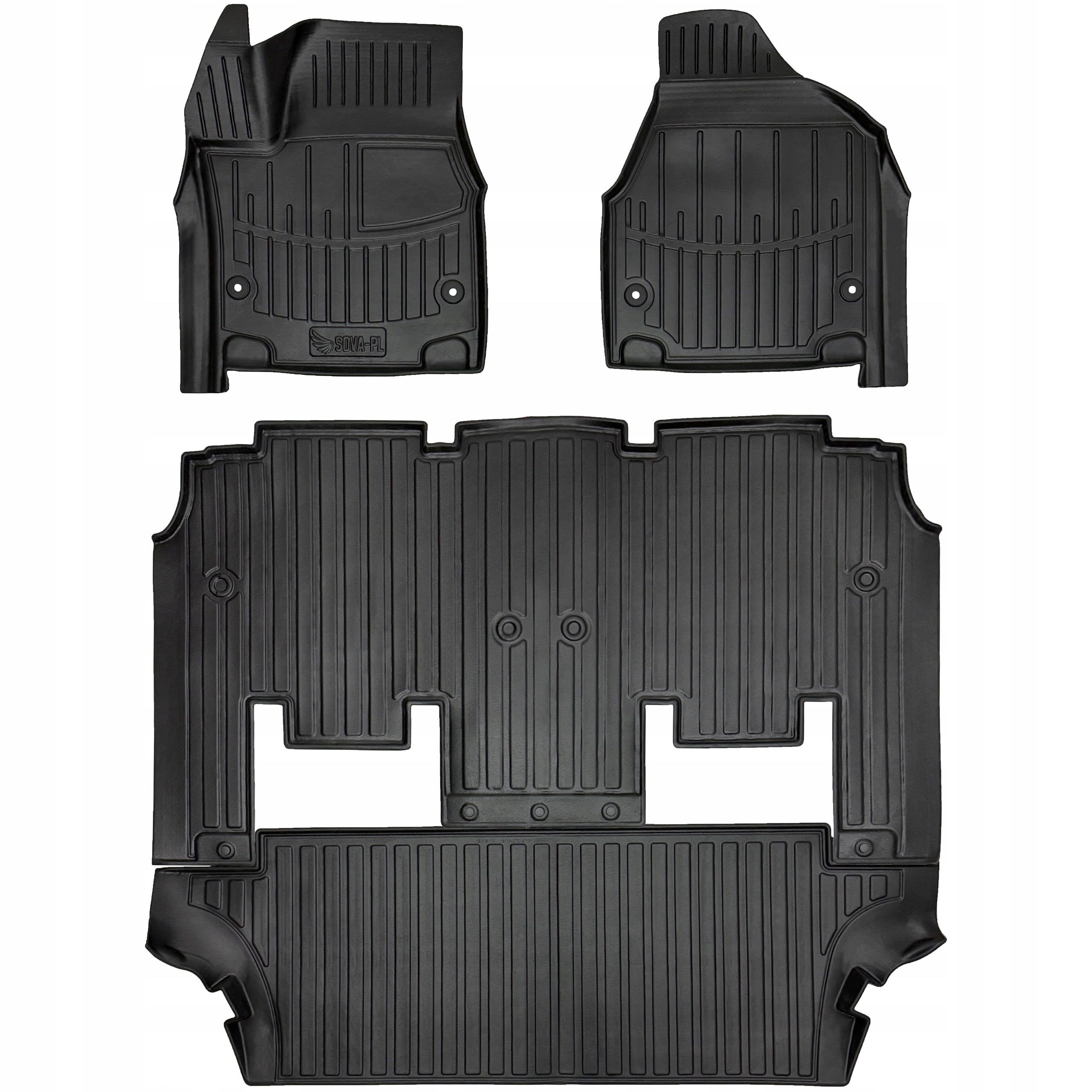 Dywaniki gumowe(TPE) Chrysler Pacifica 2 Ru (od 2016) wersja 7 osobowa, z w