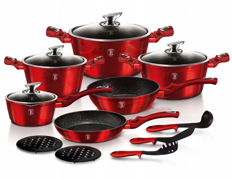 Obedový set s mramorovým povrchom 15 prvkov Burgundská metalická línia