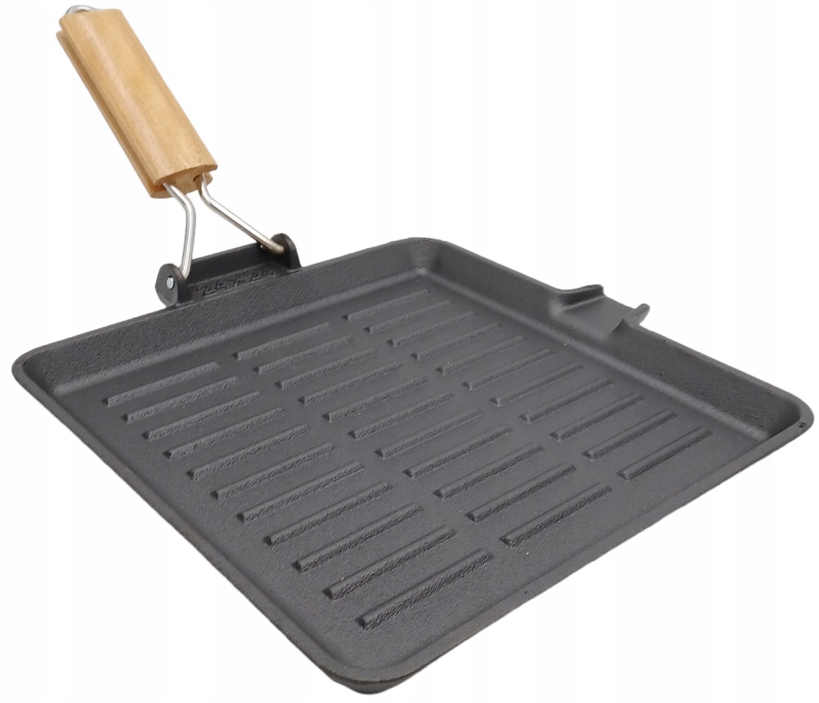 

Patelnia Żeliwna Grillowa 24cm Ciężka Gaz Indukcja