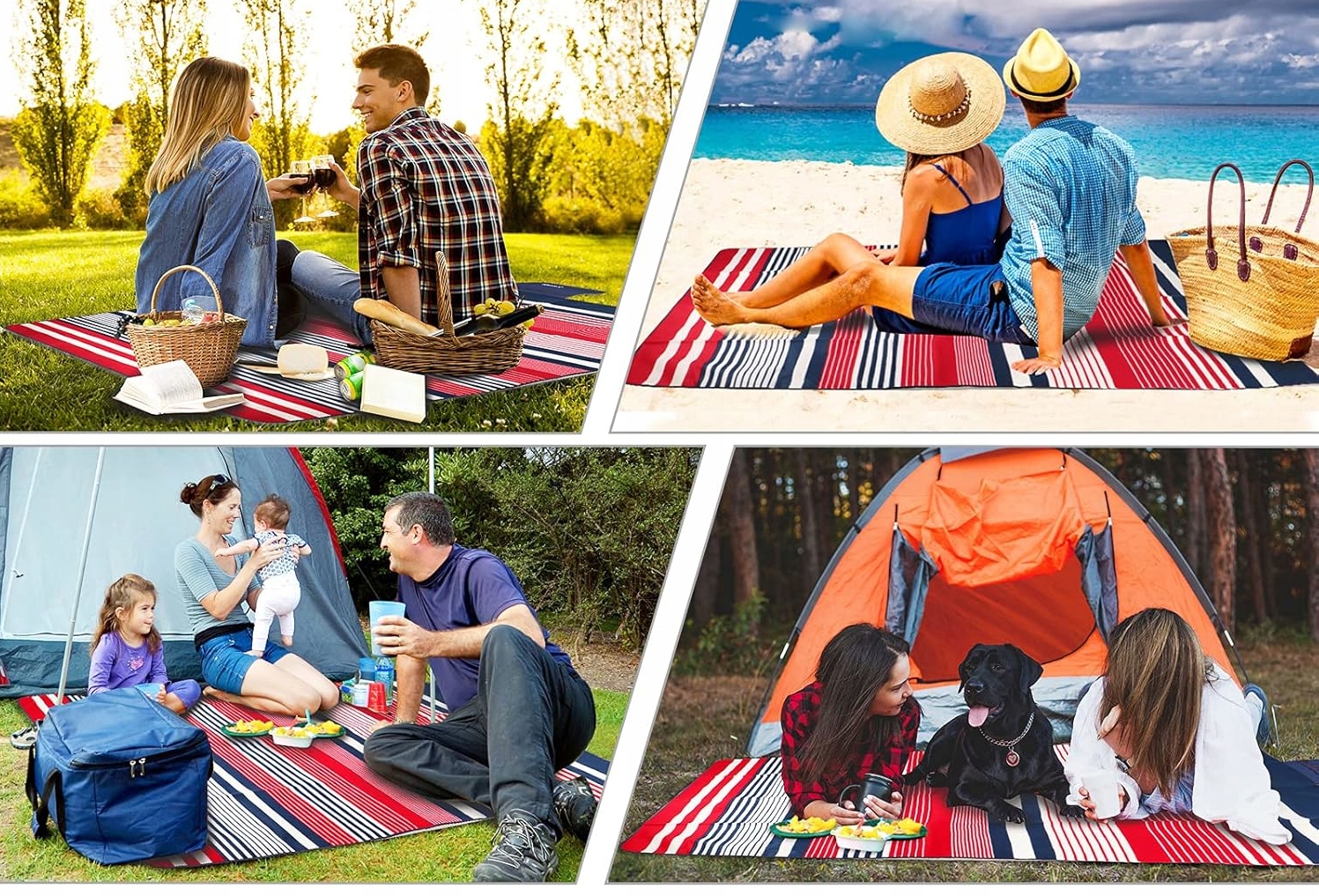 KOC PIKNIKOWY PLAŻOWY IZOLACJA DUŻA MATA WODOODPORNA OGRODOWA XXL 200x200cm Stan opakowania oryginalne