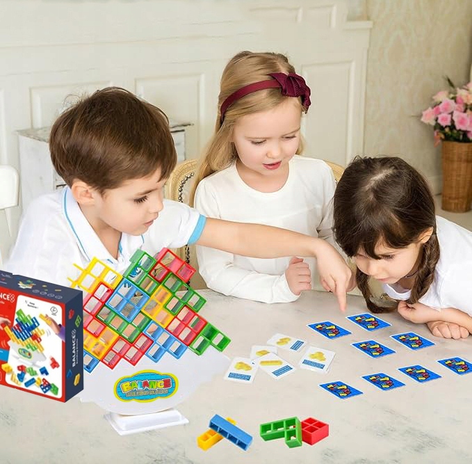 TETRA TOWER EDUKACYJNA GRA PUZZLE ZABAWKA Klockowa 64 SZT. DLA DZIECI 3+ Rodzaj tetris