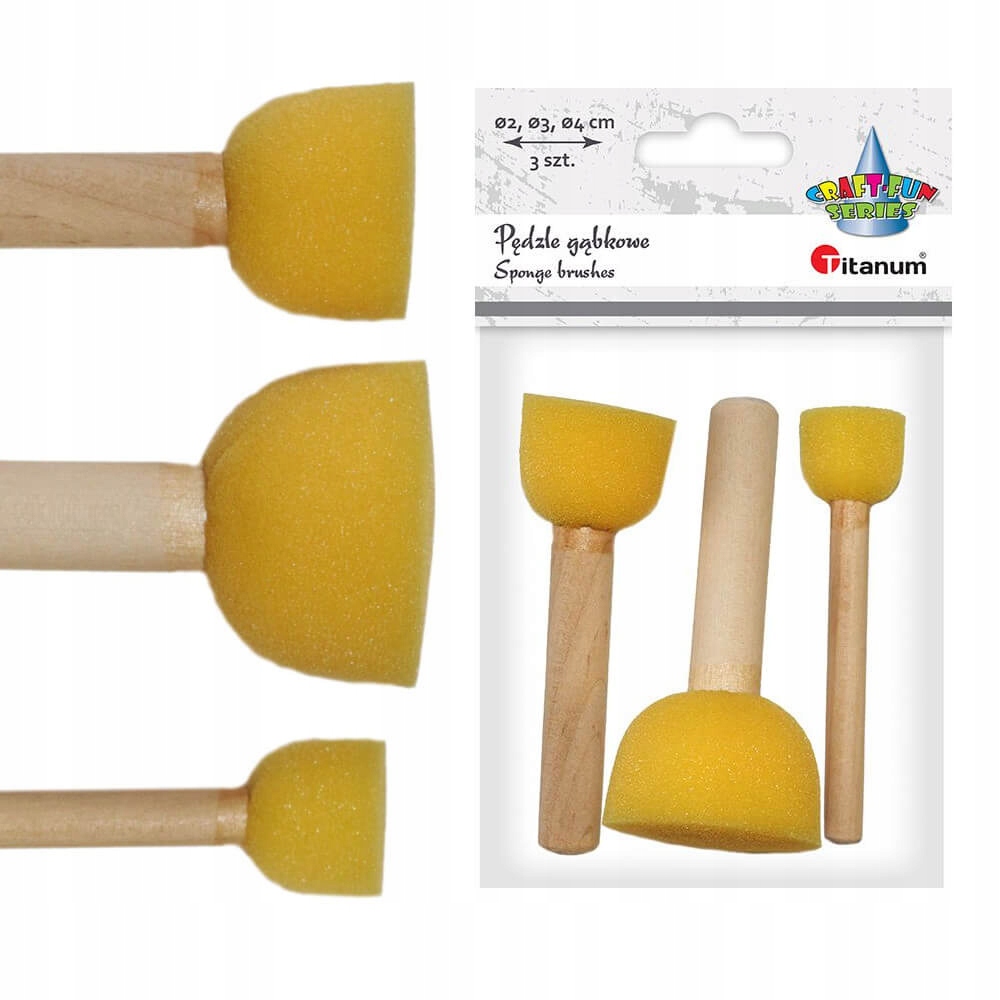 

Pędzel gąbka pędzle gąbkowe malowania zestaw 3szt