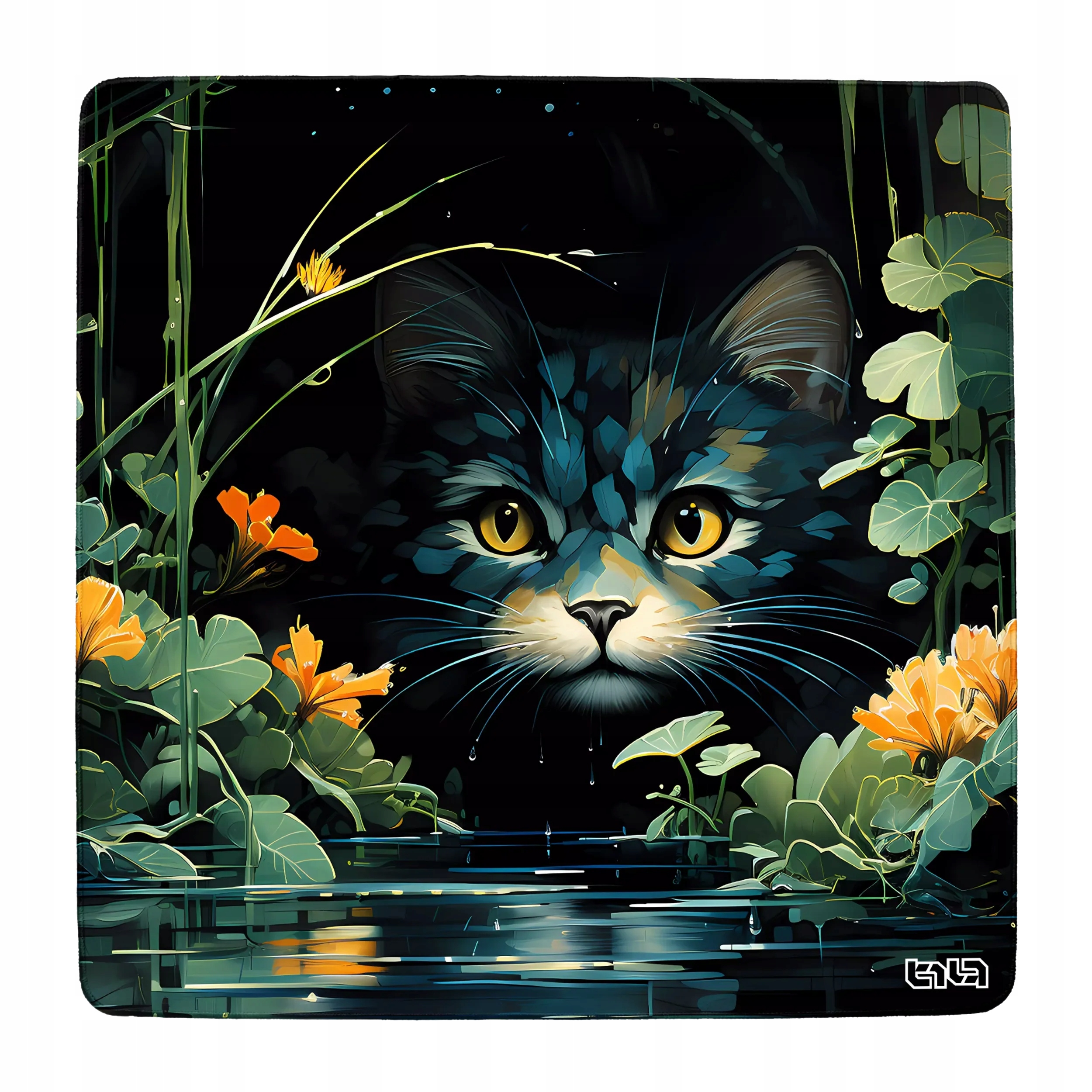 Mata Biurowa Pod Krzesło Ukryty Kot 100x100 Tilt Trwała Do biura