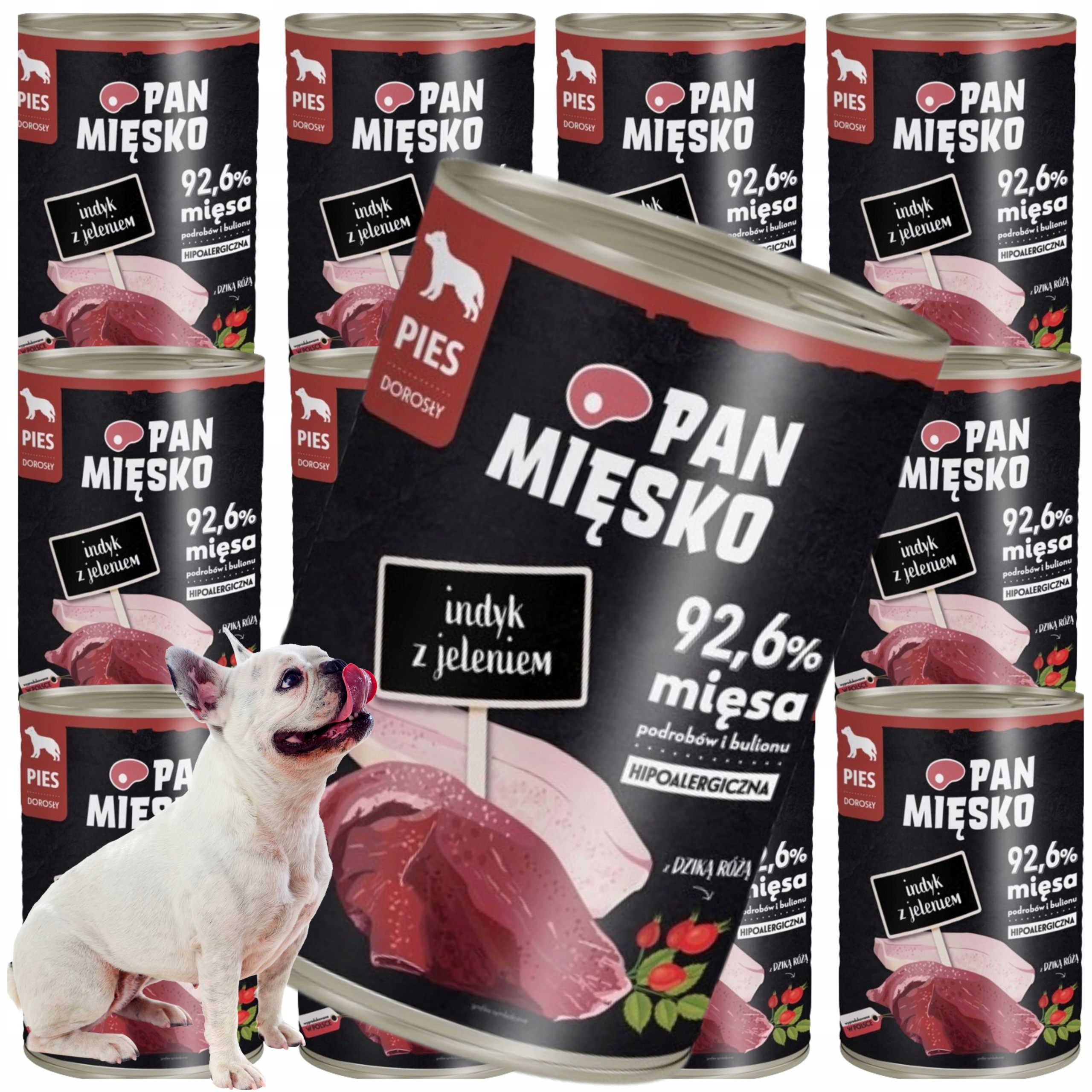 Mokra karma dla psa Indyk z jeleniem Pan Mięsko hipoalergiczna premium 400g