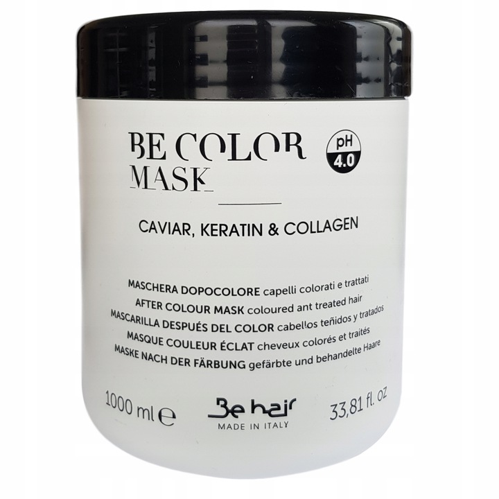 BE HAIR Maska do włosów farbowanych Be Color 1l Pojemność 1000 ml