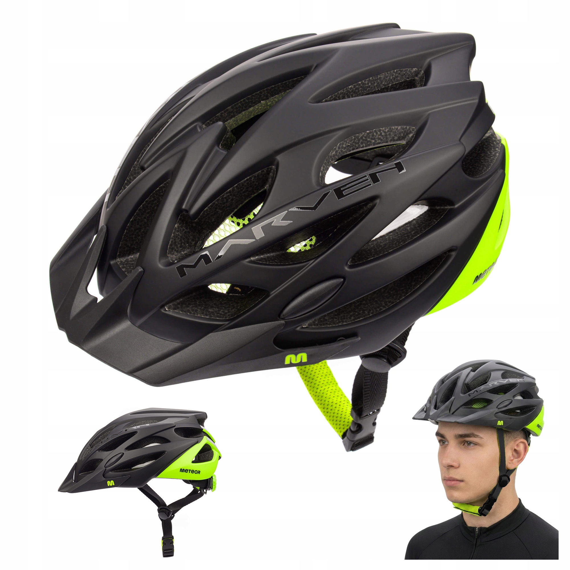 Regulovatelná Cyklistická Přilba Meteor Marven M 55-58 cm, síťka, větrací otvory