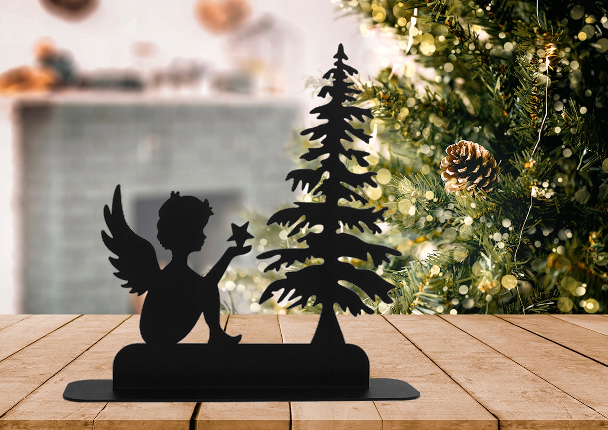 CHOINKA z metalu LOFT ozdoba ŚWIĄTECZNA ANIOŁEK ANIOŁ Marka inna