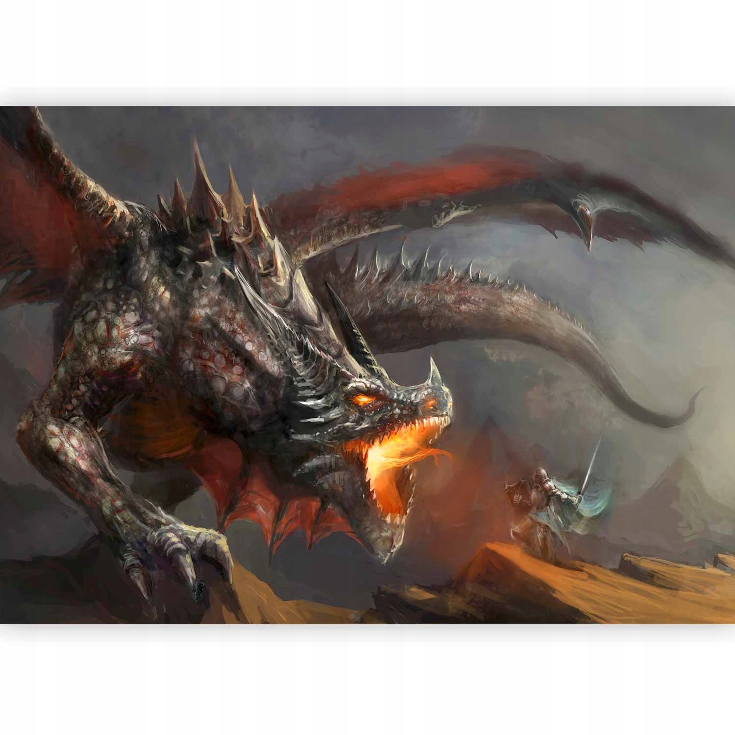 Fototapeta Fantasy Drak Hrad Mládež Pro Děti Do Ložnice 3D 400x280