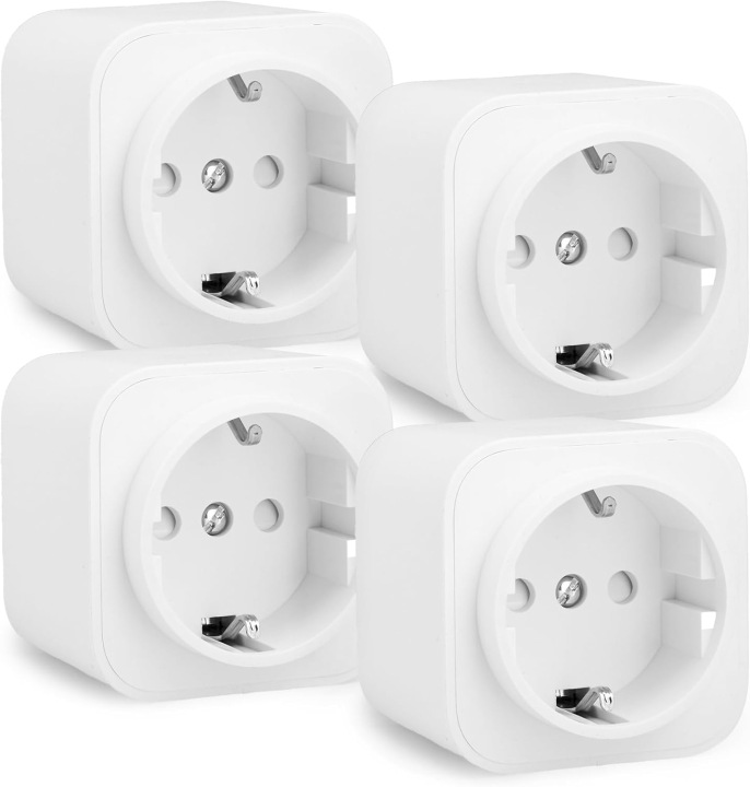 Amazon Basics chytrá zásuvka 4 kusy, kompatibilní s Matter, Wi-Fi