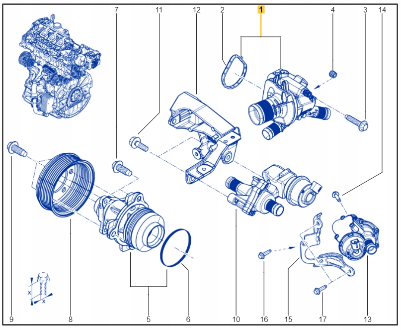 Renault OE 110604371R TERMOSTAT WODY MASTER III