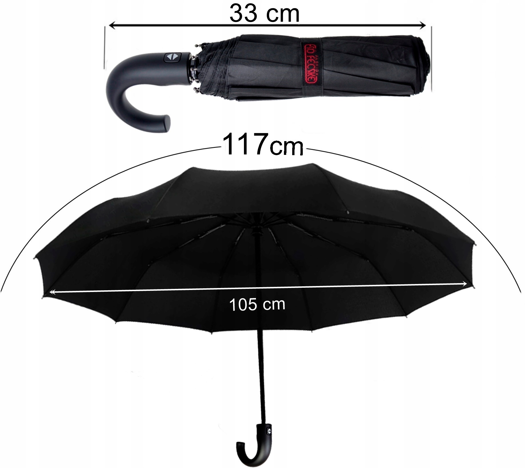 PARASOL MĘSKI DAMSKI PARASOLKA MĘSKA DAMSKA AUTOMAT UNISEKS CZARNA MOCNA Cechy dodatkowe wiatroodporny