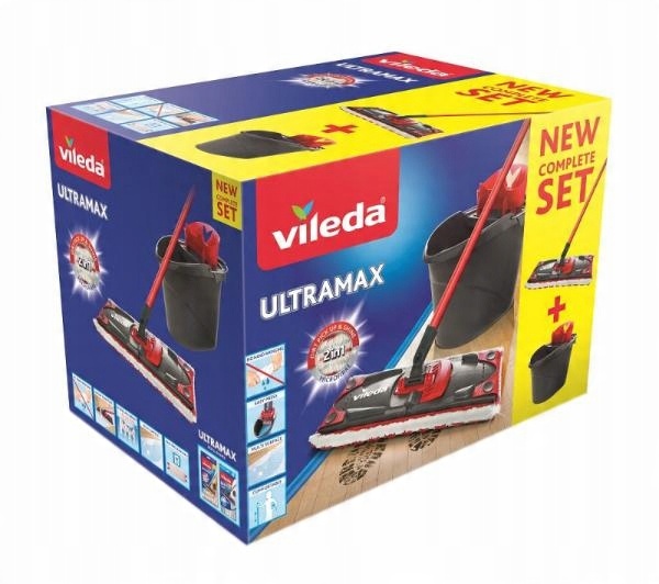 

Mop płaski Vileda UltraMax Box + Wiadro +wyciskacz