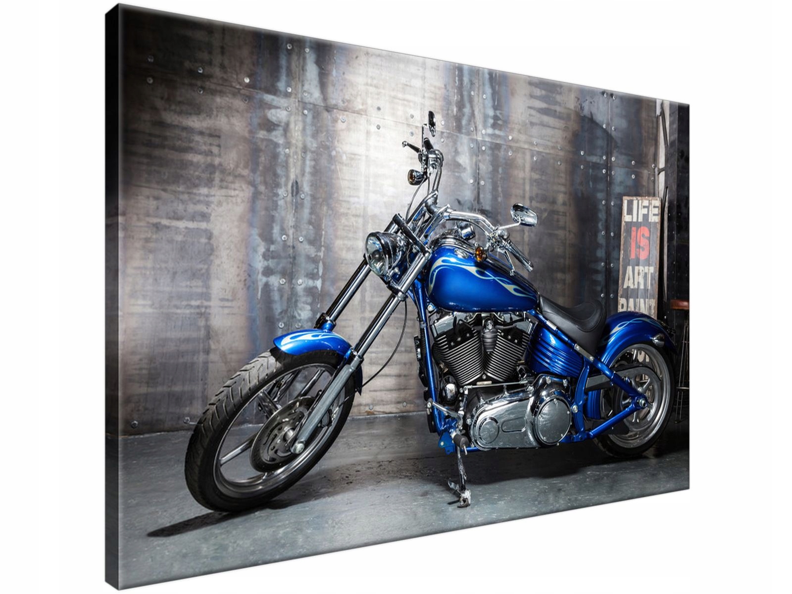 

Obraz drukowany Chromowany motocykl 90x60 szybko