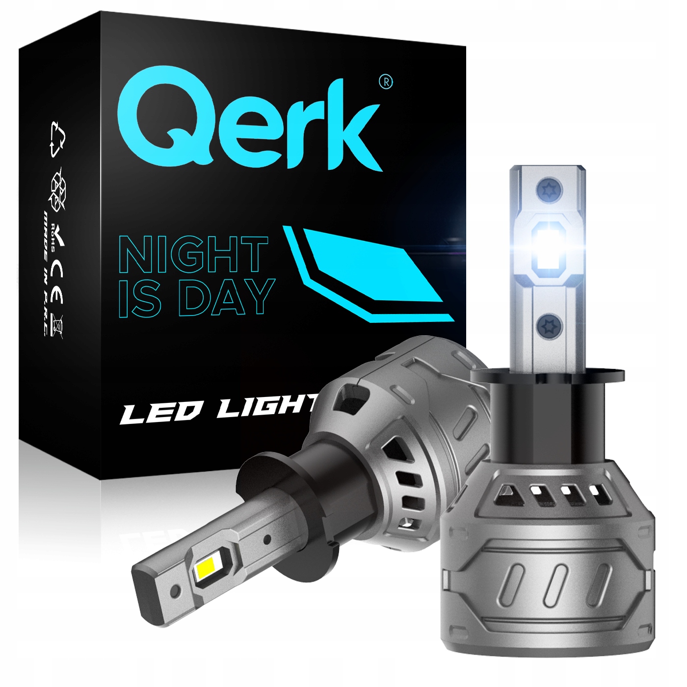 Led Žárovky H3 Qerk E4 Retrofit 120W 6000K Silné Canbus Odpojení