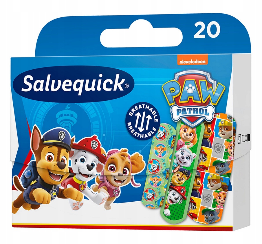 SALVEQUICK plastry PSI PATROL dla dzieci WODOODPORNE oddychające 20 szt.