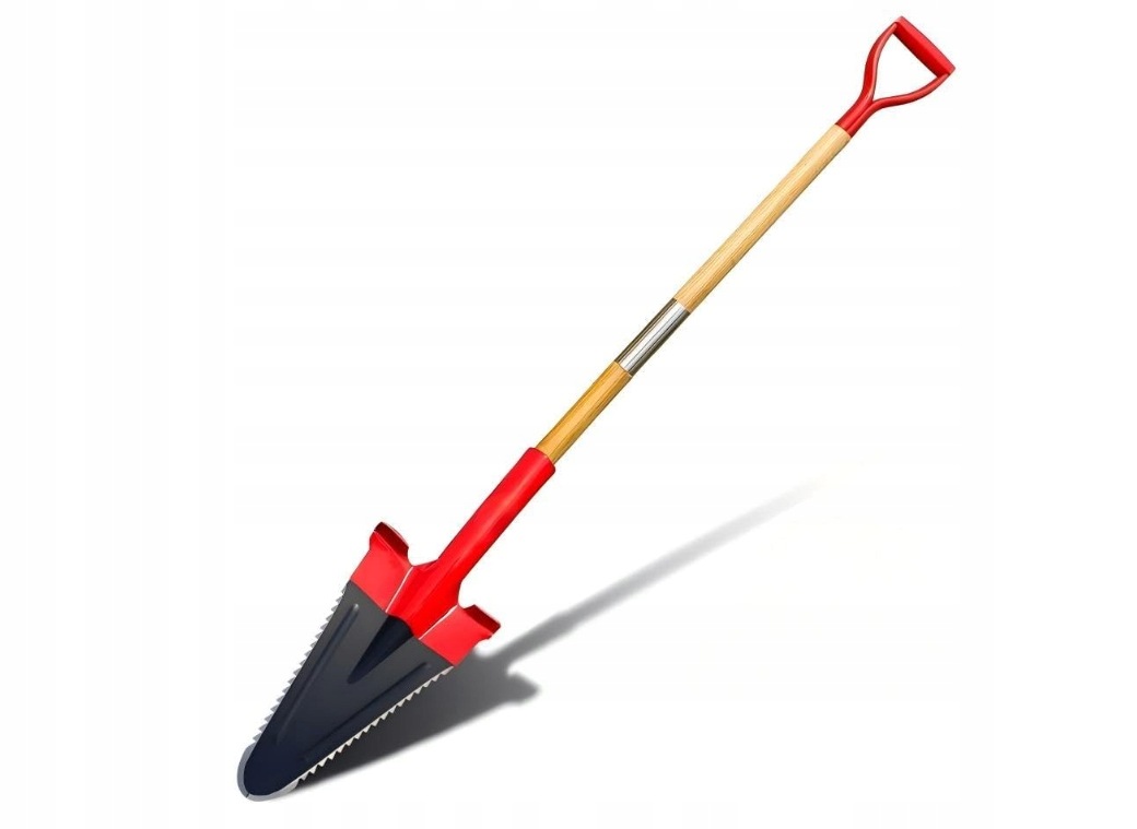 Szpadel do korzeni 3w1 z piłą 142 cm stal nierdzewna łopata ogrodowa