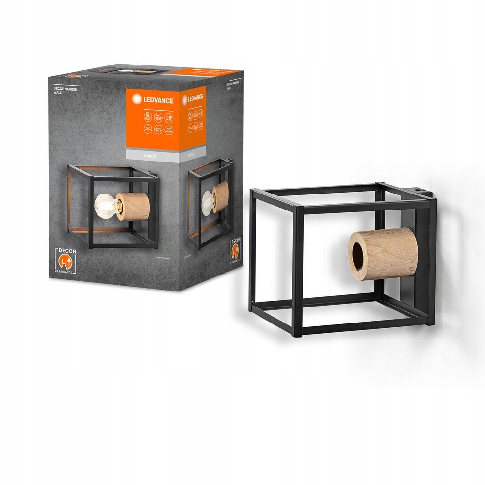 Nástěnná lampa Dekorativní nástěnné svítidlo E27 Černá Decor Ledvance