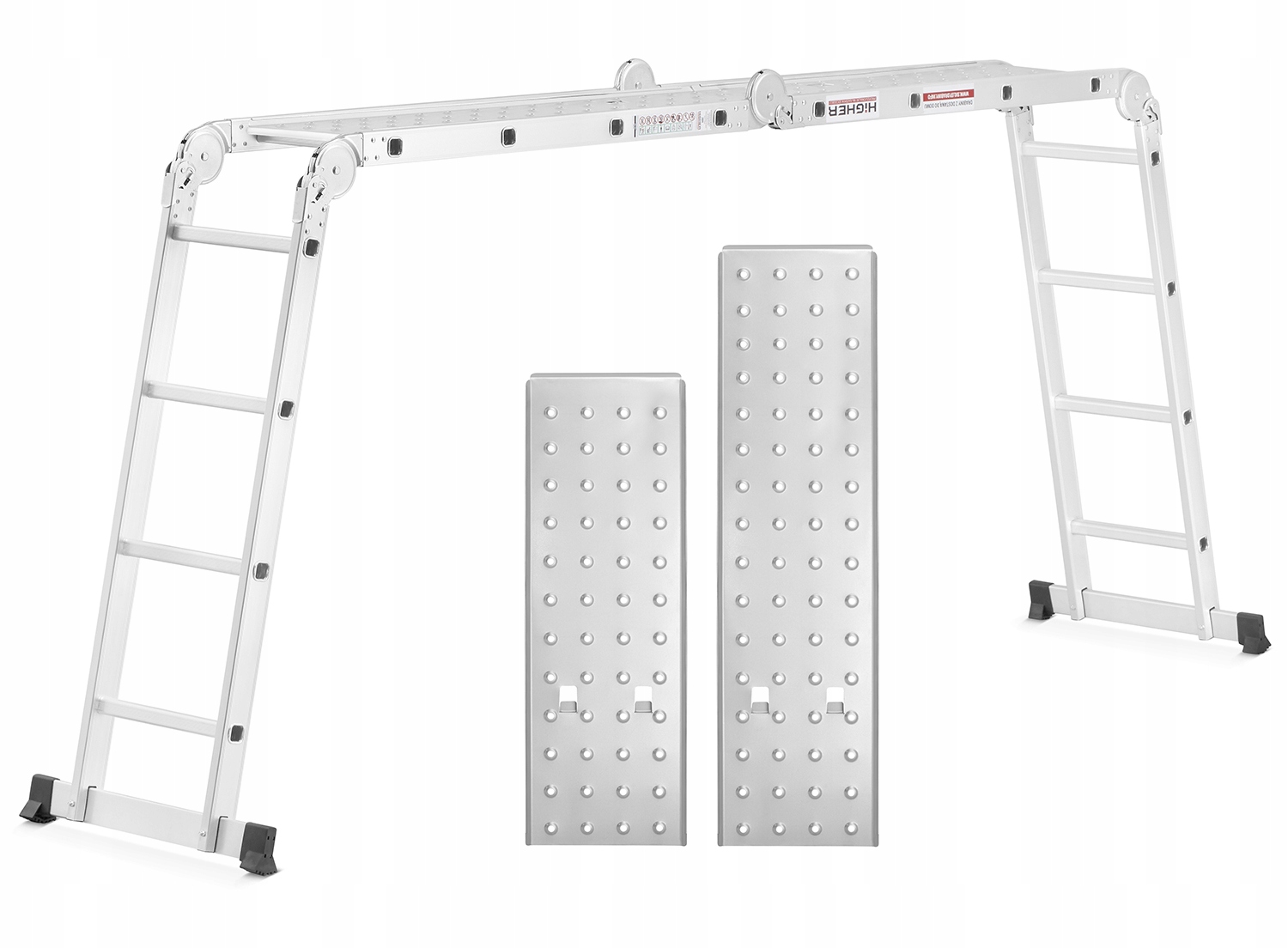 Drabina aluminiowa przegubowa wielofunkcyjna HIGHER 4x4 4,6m 150kg — 17