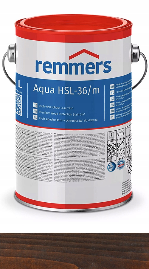 Remmers HSL-36/m Lazura na vodní dřevo 10L Palisandr