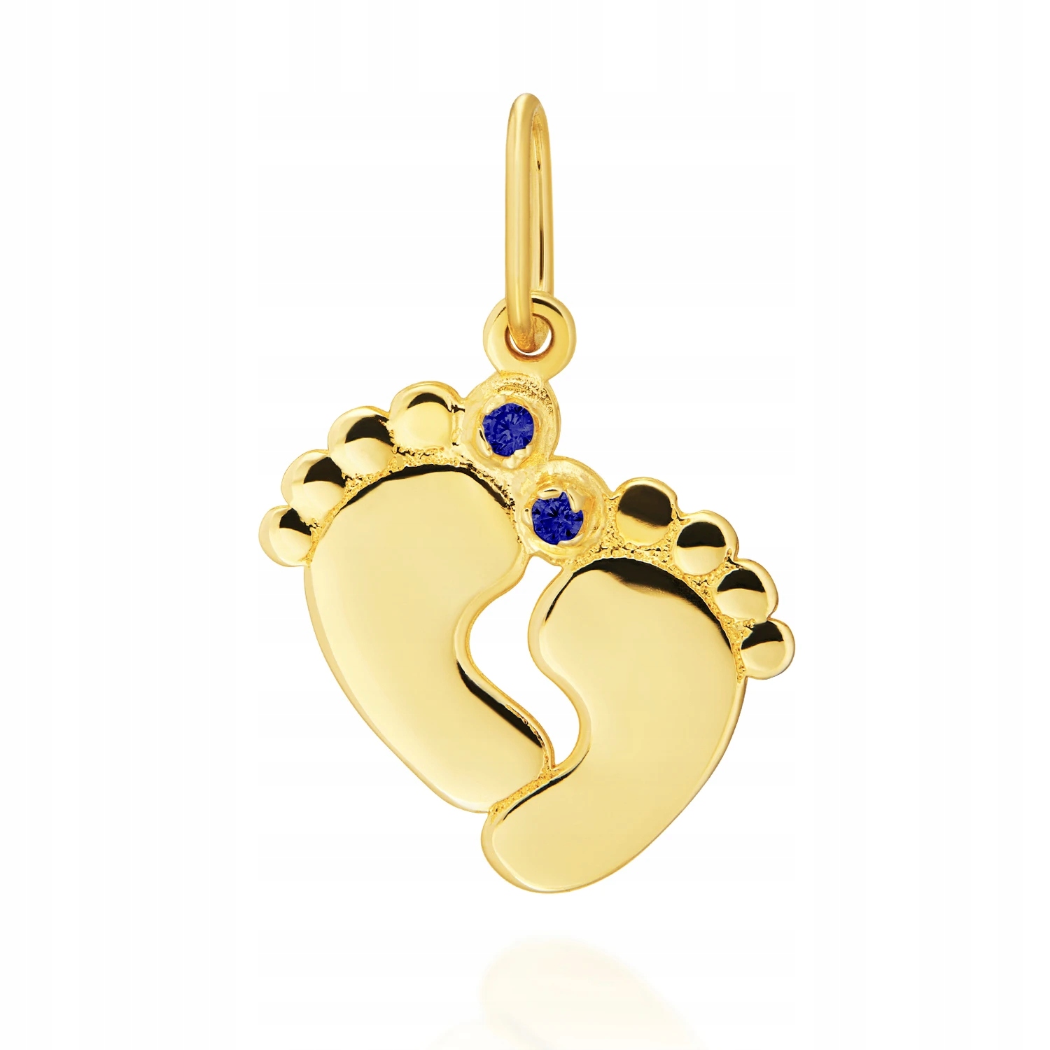 Zlatý Přívěsek Stopky 585 Modrá Zirkon Pro Maminku Přívěsek Narození