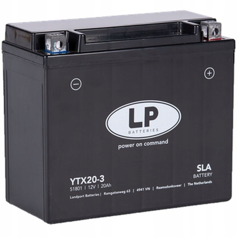 Landport Batéria YTX20-3 (ms LTX20-3) (YB18L-A/YTX20L-BS) 12V 20AH (175X