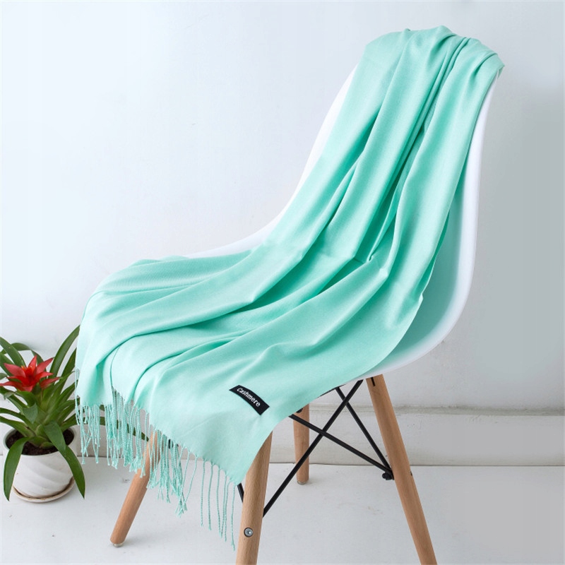 PIĘKNY DUŻY SZAL szalik PASTELE kaszmirowy KASZMIR Wzór dominujący bez wzoru