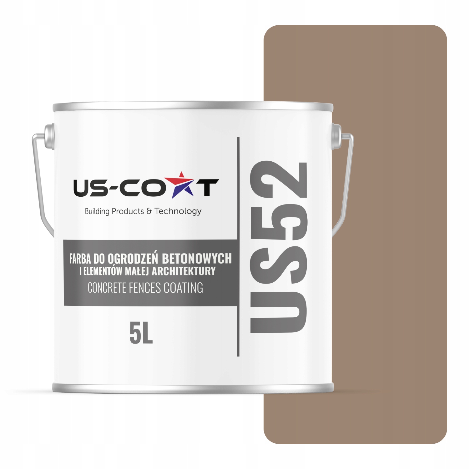 Farba Na Betón, Plotové Brány, Vonkajšia, 5 L, Orechová Farba, F535