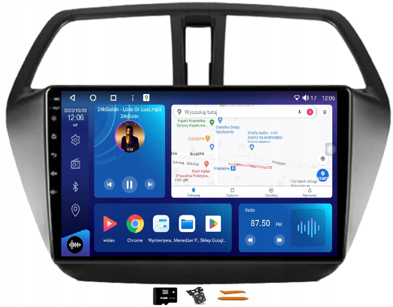 Rádio Android Navigácia Qled Carplay Lte 64GB Gps Suzuki SX4 S-cross 13-21