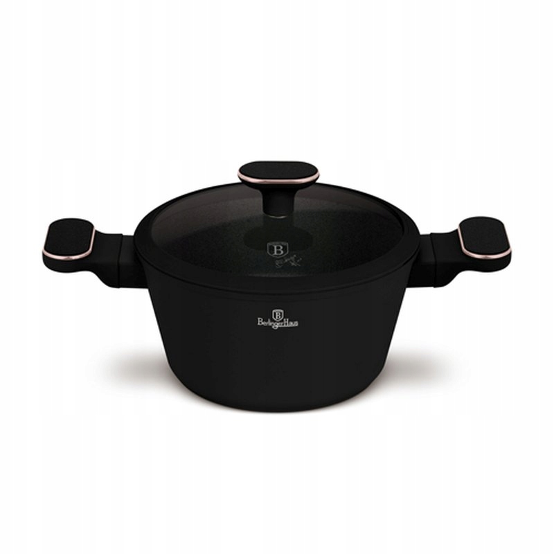 Hrnec s titanovým povrchem a poklicí 20 cm Black Rose Collection