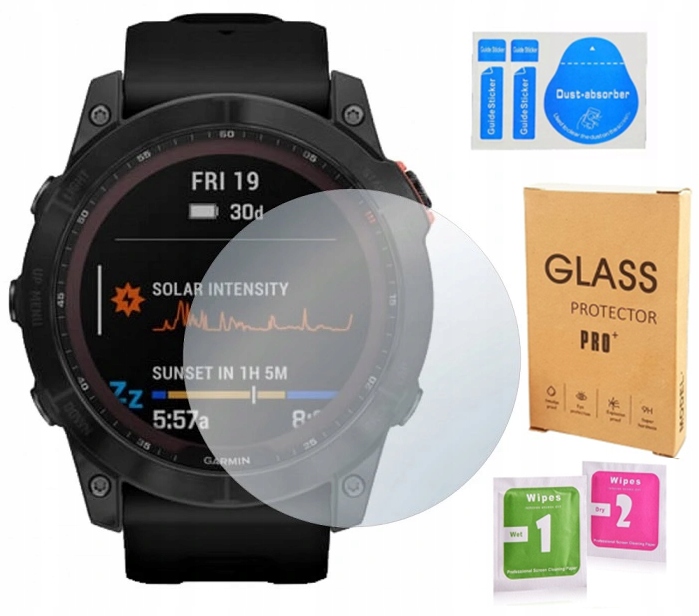 SZKŁO OCHRONNE HARTOWANE 9H PRO+ DO GARMIN FENIX 7X 51MM SOLAR / PRO