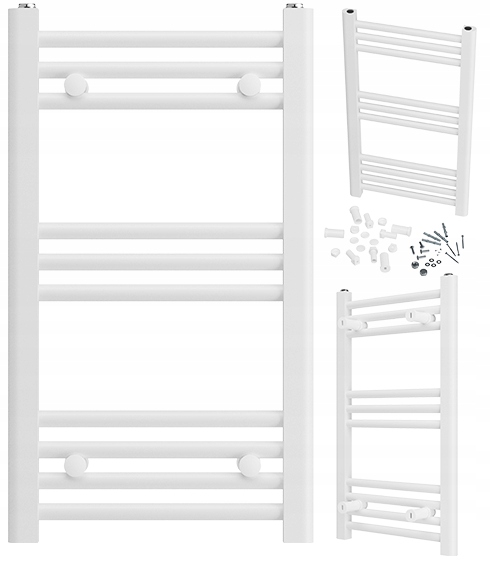Koupelnový Radiátor Bílý Žebříkový 40x70 cm Kaloryfer Breno Moderní