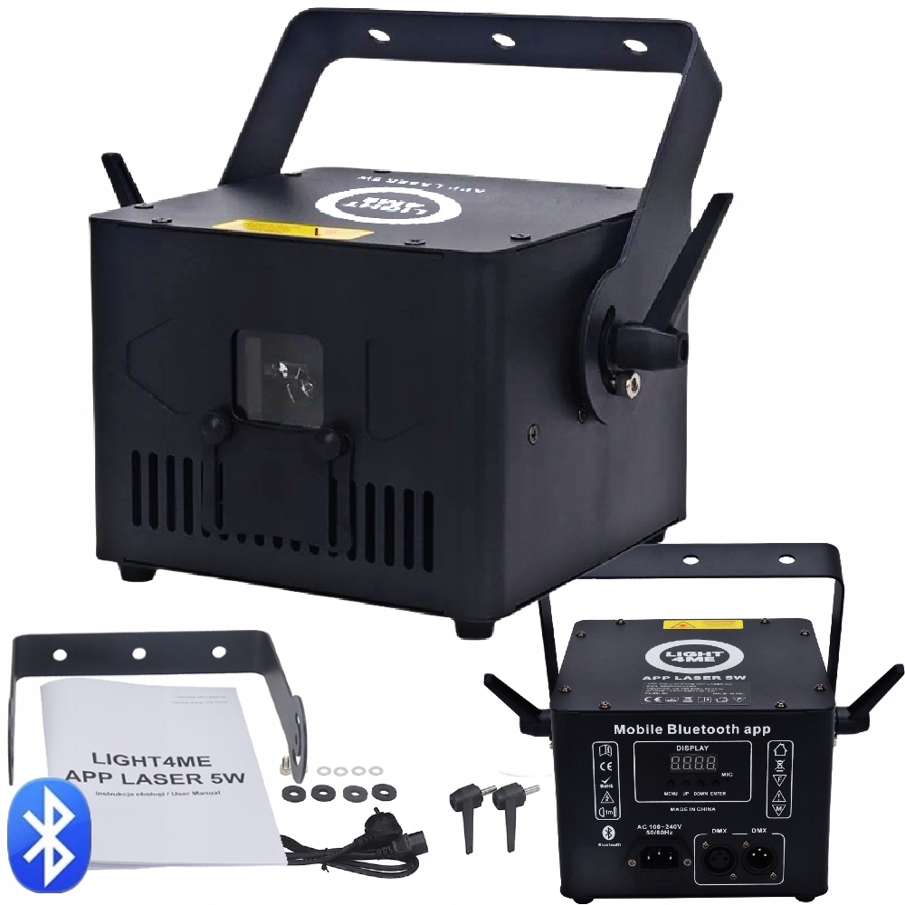Projektor Laserowy Profesjonalny Laser Klubowy Sceniczny Bluetooth 5 Watt