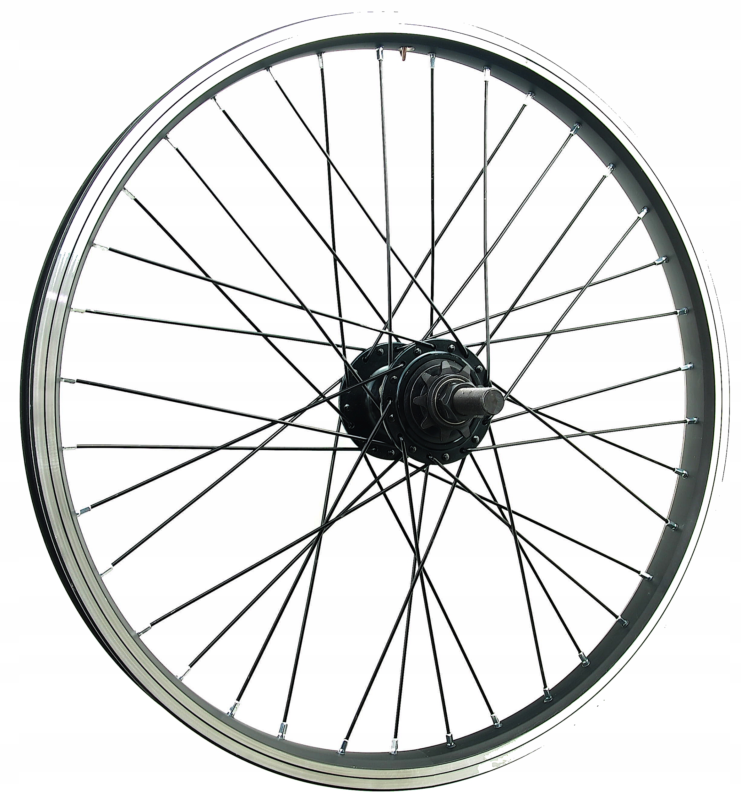 KOŁO 20 TYŁ BMX KANDS PIASTA ALU OŚ-M9,5mm VB BLACK